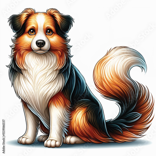 Dog cartoon vector illustration isolated