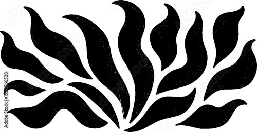 Minimalist black and white fire flame edge banner design for modern decor