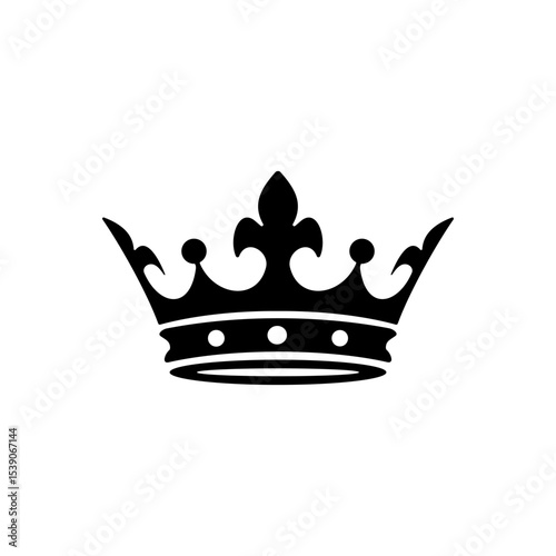 Crown symbol isolated on white background