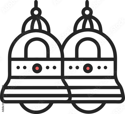 vector illustration of a metal lock