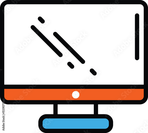 Single colorful icon design for website or app