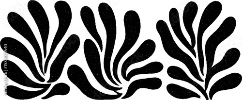 Minimalist black and white scalloped border design for elegant banners