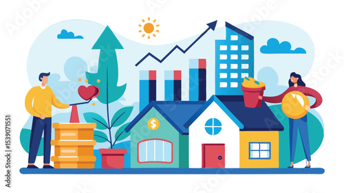 “Trapped by the Market: Housing Crisis & Inflation Illustration Set”

