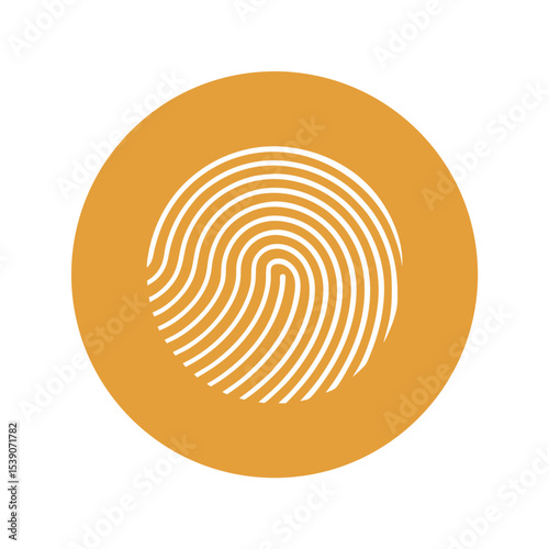 Secure Coin With Fingerprint Silhouette