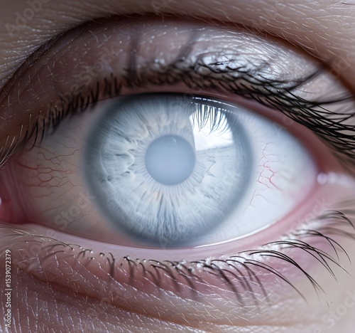 close up of a blind eye