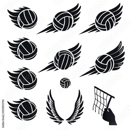 Soaring Volleyballs Winged Designs for Volleyball Teams and Fans