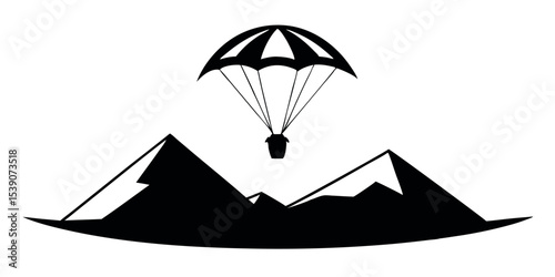 Paragliding Adventure Soaring Over Majestic Mountains