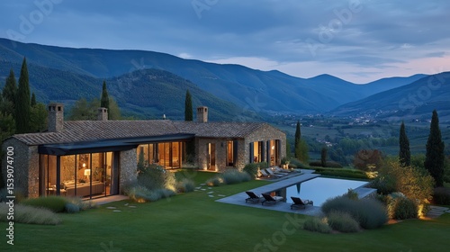 A luxurious modern villa wi...