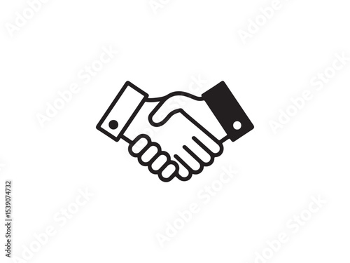 handshake icon, handshake sign vector