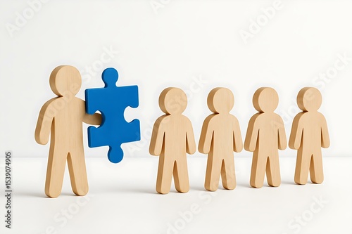 Teamwork Puzzle Piece Integration Human Resource Recruitment Solution