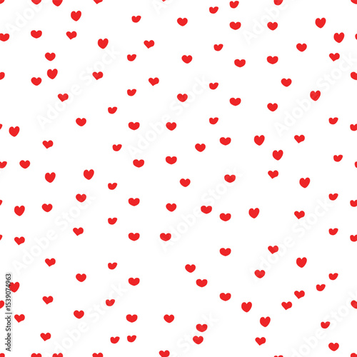 romantic pattern with small red hearts