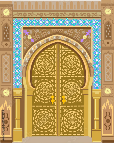 door to a temple in morocco
