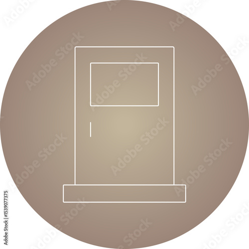 Doors single icon vector illustration