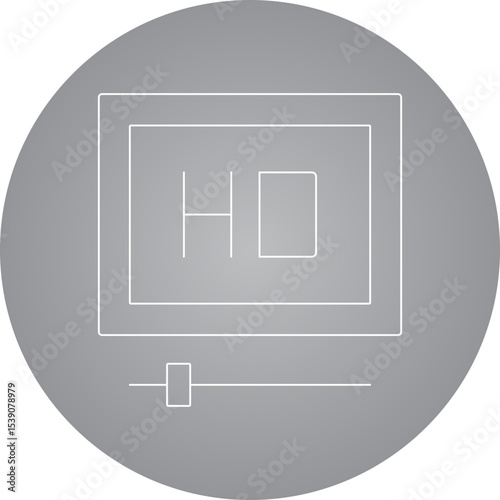 HD Video single icon vector illustration