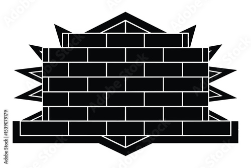 Strong Brick Wall Design Fortified Structure and Architectural Element