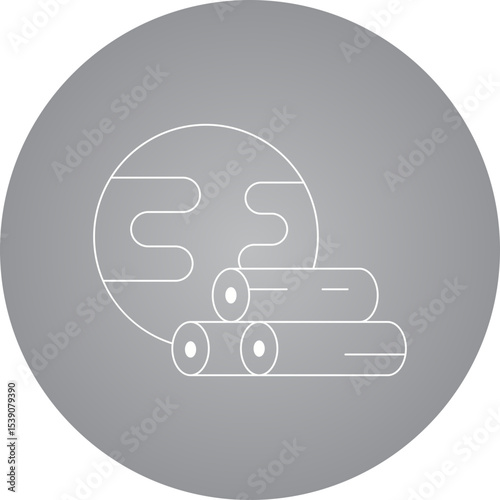 Wood single icon vector illustration