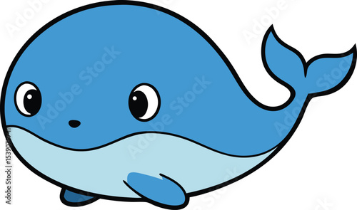  whale icon clipart vector on transparent background
