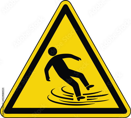 slippery wet floor caution sign