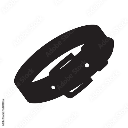 Belt buckle silhouette vector flat illustration design.