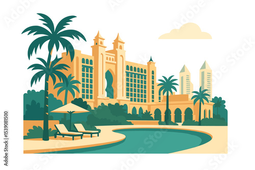 Dubai, UAE, is home to a tropical resort with incredible architectural design