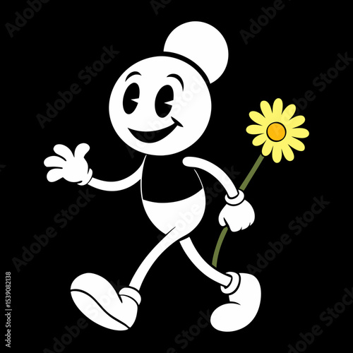 A vintage retro mascot vector art illustration