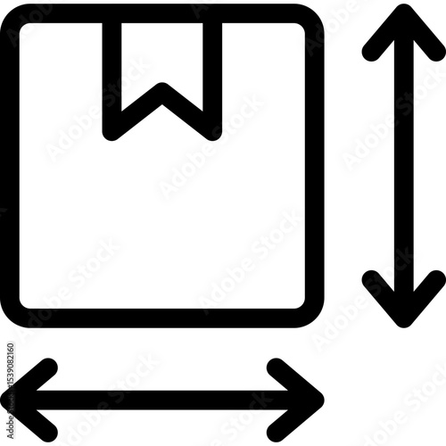 Box dimensions single icon vector illustration