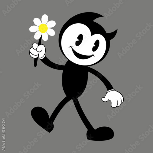 A vintage retro mascot vector art illustration