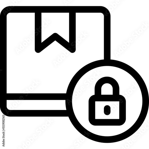 Box locked single icon vector illustration