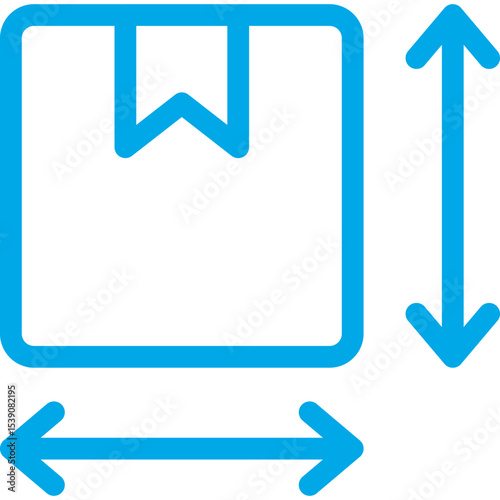 Box dimensions single icon vector illustration