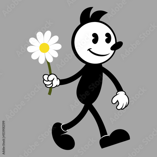 A vintage retro mascot vector art illustration
