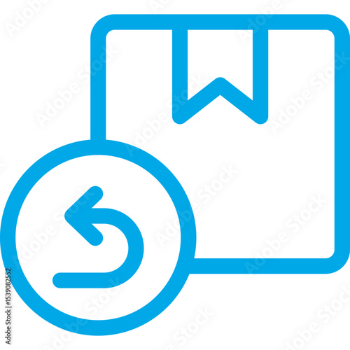 Parcel return single icon vector illustration
