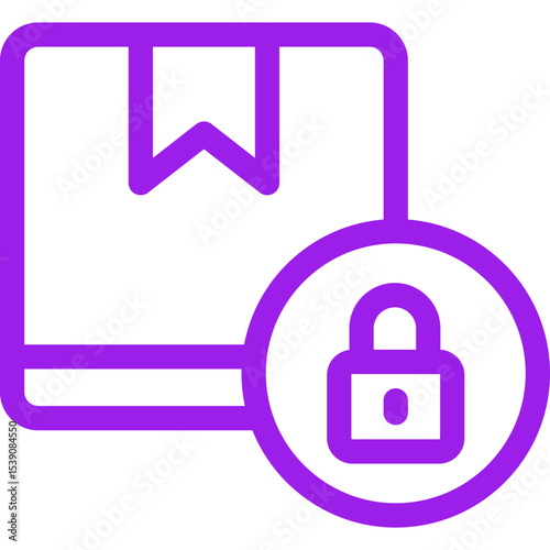 Box locked single icon vector illustration