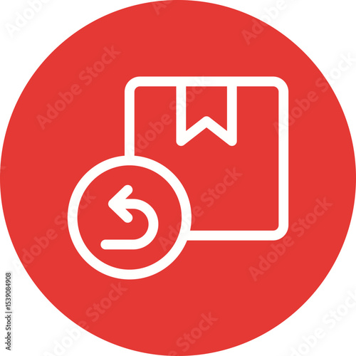 Parcel return single icon vector illustration
