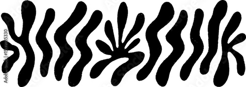 Minimalist black and white zigzag edge design for modern banners or prints