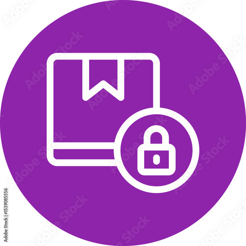 Box locked single icon vector illustration