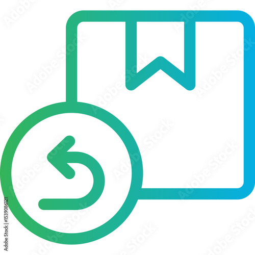 Parcel return single icon vector illustration