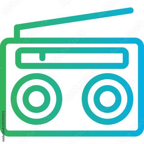 Radio single icon vector illustration