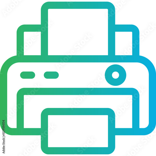 Printer single icon vector illustration