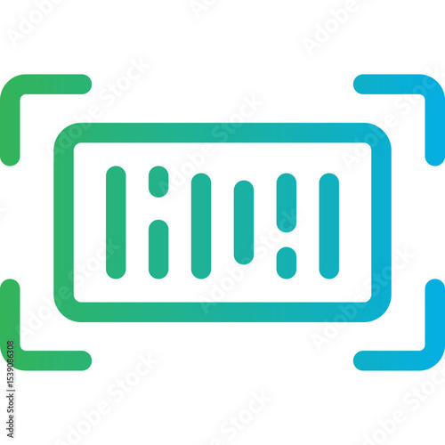 Barcode scanner single icon vector illustration