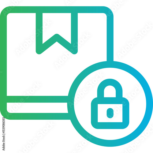 Box locked single icon vector illustration