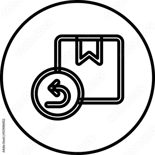 Parcel return single icon vector illustration