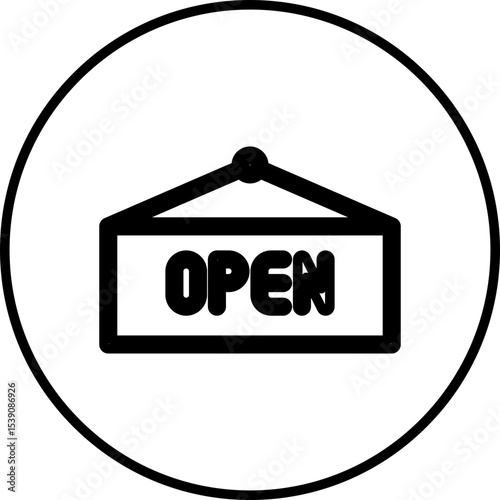 Open single icon vector illustration