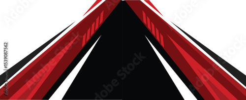 Vibrant abstract background with sharp geometric spikes and energetic zigzag lines.