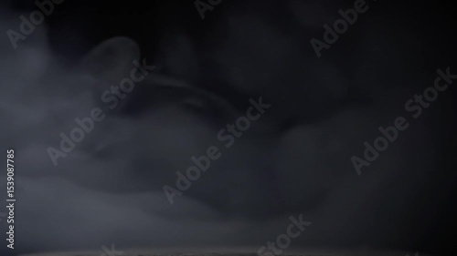 Abstract white smoke on black background