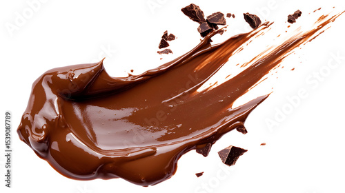 Brown Chocolate Swirl Melted Texture Background image