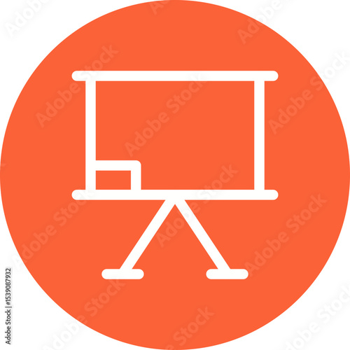 Whiteboard single icon vector illustration