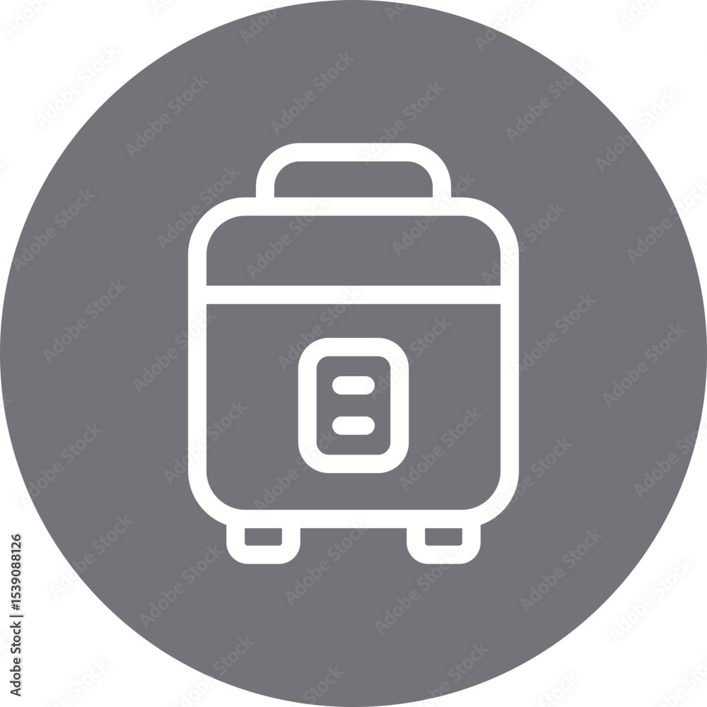 Obraz premium Cooker single icon vector illustration
