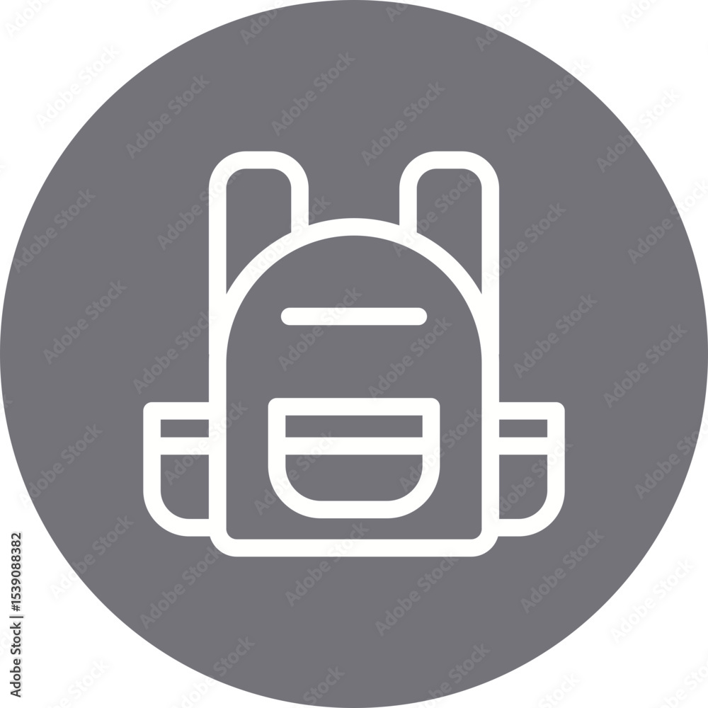 Obraz premium School bag single icon vector illustration
