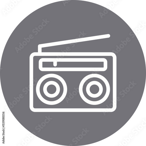 Radio single icon vector illustration