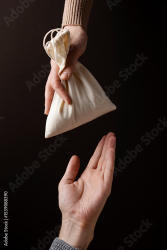 man holding a gift